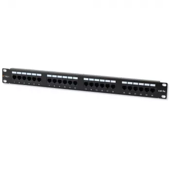 Techly Patch Panel UTP 24 Porty RJ45 Kat.5E I-PP 24-RU-C5ET, IEEE 802.3, IEEE 802.3ab, IEEE 802.3u, 10/100/1000Base-T(X), Fast Ethernet, Gigabit Ethernet, 1000 Mbit/s, RJ-45, Złote