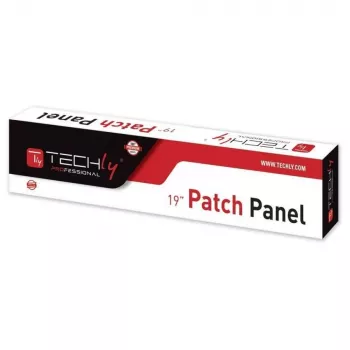 Techly Patch Panel UTP 24 Porty RJ45 Kat.5E I-PP 24-RU-C5ET, IEEE 802.3, IEEE 802.3ab, IEEE 802.3u, 10/100/1000Base-T(X), Fast Ethernet, Gigabit Ethernet, 1000 Mbit/s, RJ-45, Złote
