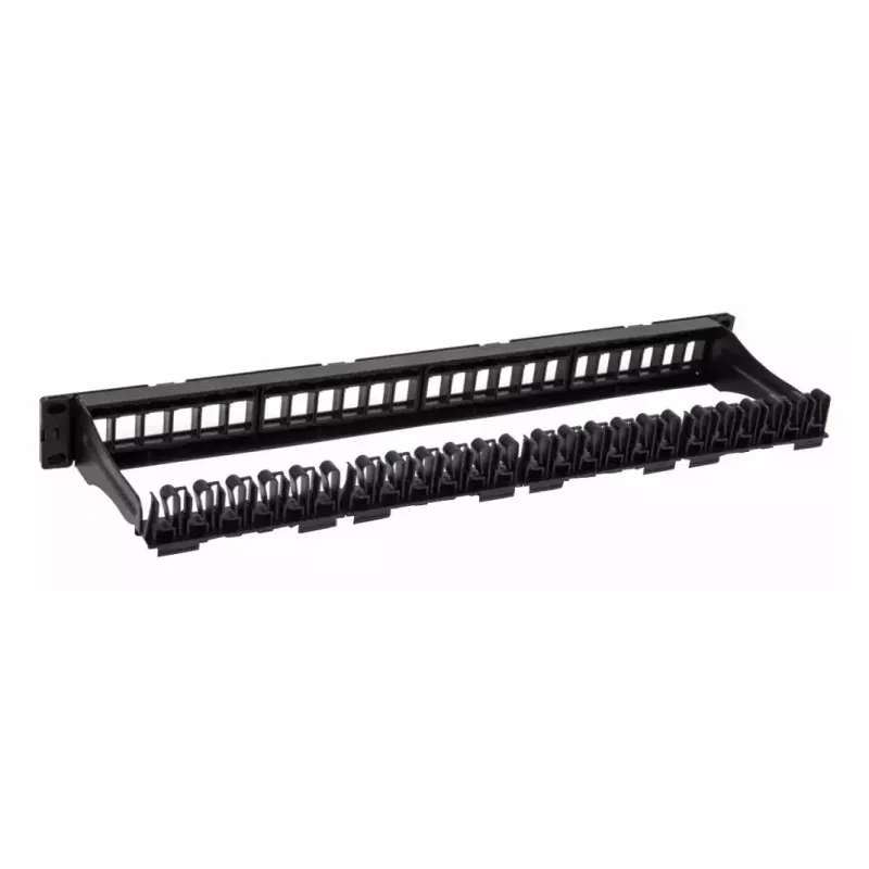 Techly Modularny Panel Patch 24 Porty UTP z Wyjmowanymi Modułami 1U Czarny
