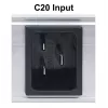 Intellinet 19-calowa 1U Rackmount 8-Wyjściowa Jednostka Dystrybucji Zasilania (PDU) C19 Z Odłączanym Kablem Zasilającym i Wejściem C20 z Tyłu