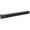 Intellinet 19-calowa 1U Rackmount 8-Wyjściowa Jednostka Dystrybucji Zasilania (PDU) C19 Z Odłączanym Kablem Zasilającym i Wejściem C20 z Tyłu