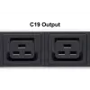 Intellinet 19-calowa 1U Rackmount 8-Wyjściowa Jednostka Dystrybucji Zasilania (PDU) C19 Z Odłączanym Kablem Zasilającym i Wejściem C20 z Tyłu