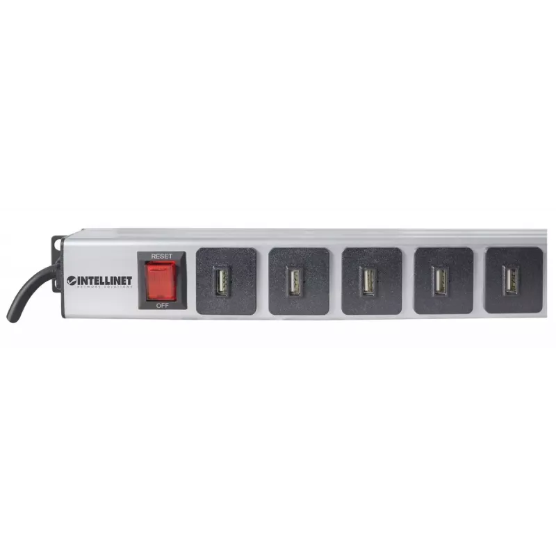 Listwa zasilająca Intellinet pionowa do montażu w szafie rack 16-portowa USB-A