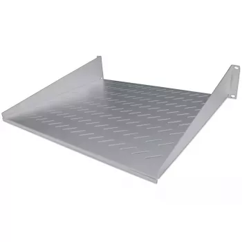 Intellinet 19-calowa półka wspornikowa, 2U, montaż przedni 2-punktowy, głębokość 400 mm, wentylowana, maks. 25 kg, szara, trzyletnia gwarancja