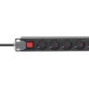 Intellinet 19-calowa 1U listwa zasilająca rack 9-gniazdowa 16A z wyłącznikiem, kabel 2m