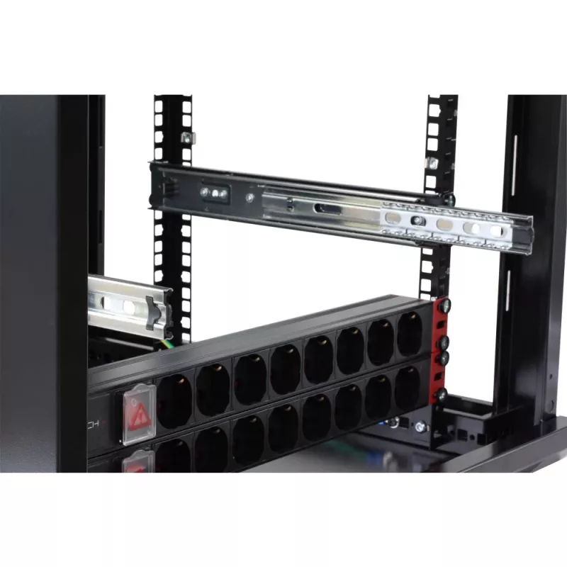 Półka rack Techly I-CABINET-TRAY14BK Czarny 4U 19 cali