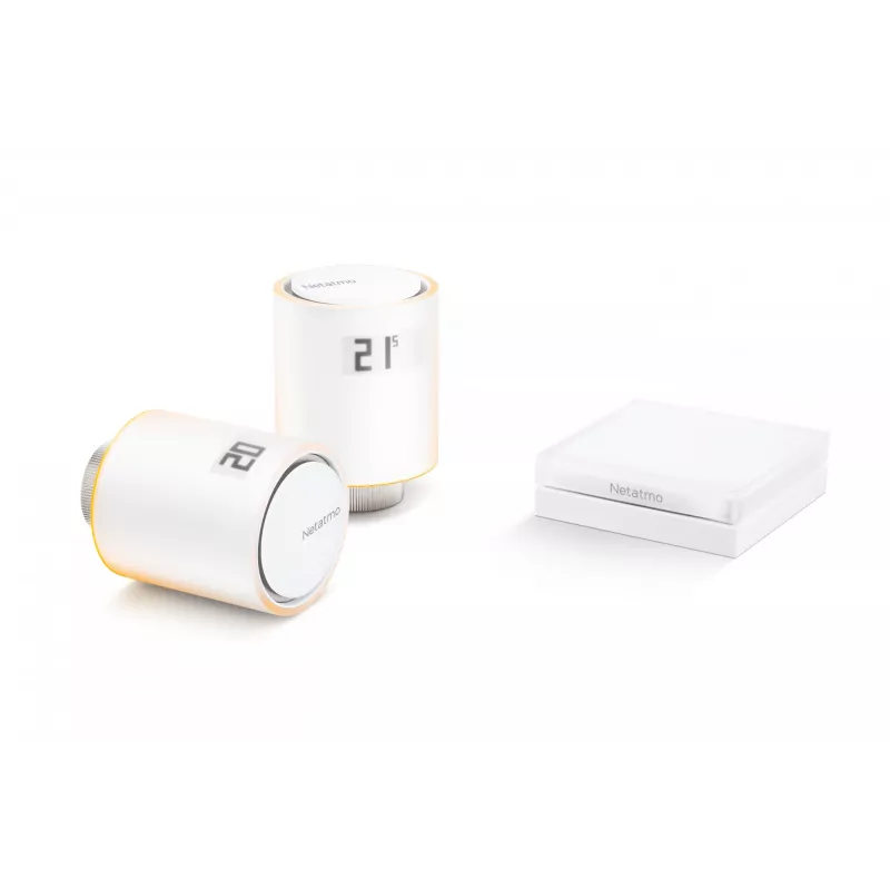 Netatmo Starter Pack - Inteligentne zawory grzejnikowe, biały, 0 - 50 °C, 2400 MHz, 100 m, 5 - 30 °C, °C
