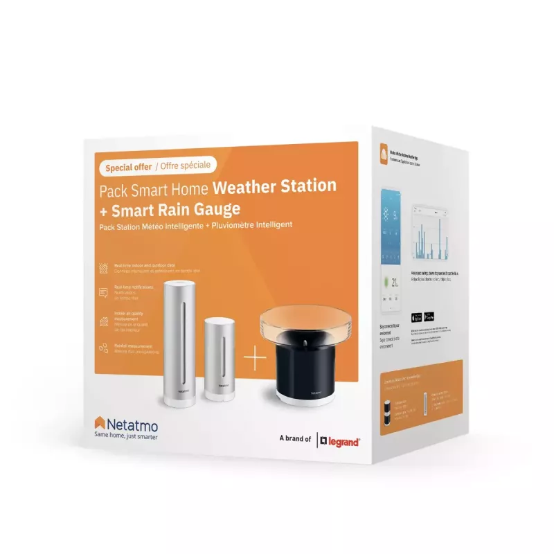 Netatmo Rain Pack „Smart Home Weather Station + Smart Rain Gauge”