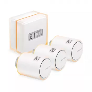 Zestaw Netatmo: Inteligentny termostat + 3 dodatkowe inteligentne zawory grzejnikowe