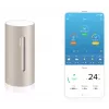 Cyfrowa stacja pogodowa Netatmo NIM-S Sand — termometr wewnętrzny, higrometr, jakość powietrza, zasilana bateriami (AAA)