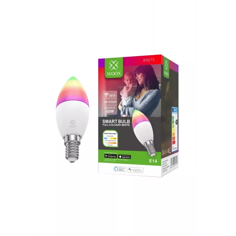 Smart bulb WOOX R9075 Wi-Fi 5 W biały