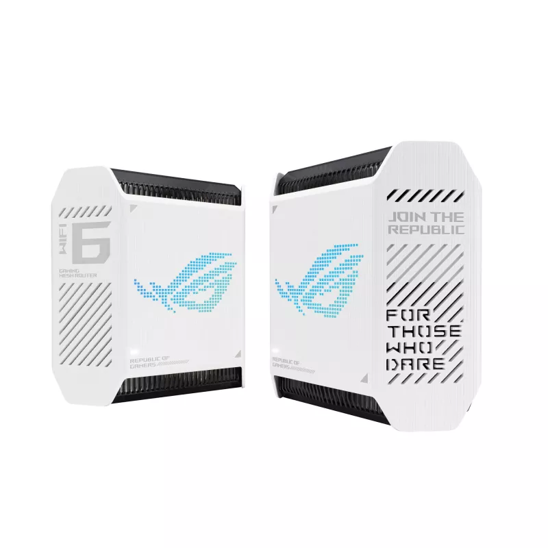 ASUS ROG Rapture GT6 (W-2-PK) Tri-band (2.4 GHz / 5 GHz / 5 GHz) Wi-Fi 6 (802.11ax) Biały 4 wewnętrzne