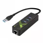 Techly IDATA USB-ETGIGA-3U2 stacja dokująca/replikator portów do laptopa USB 3.2 Gen 1 (3.1 Gen 1) Typ-A Czarny