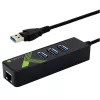 Techly IDATA USB-ETGIGA-3U2 stacja dokująca/replikator portów do laptopa USB 3.2 Gen 1 (3.1 Gen 1) Typ-A Czarny