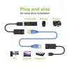 Techly IUSB-EXTENDTY2 zmiana płci kabla RJ-45 USB 2.0 Typ-A Czarny