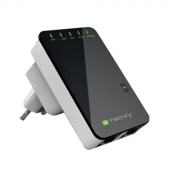 Router Techly Wall Plug Wireless Router 300N Wi-Fi 4