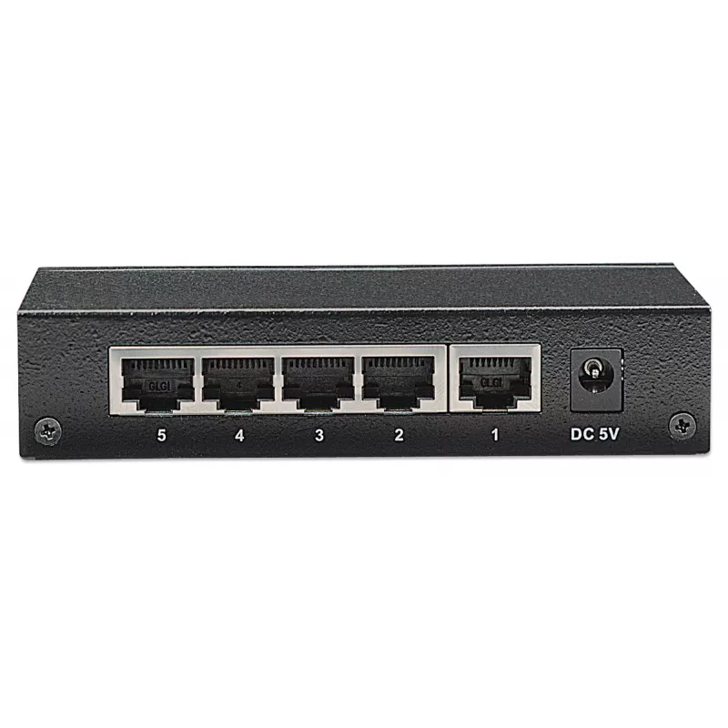 Intellinet 5-portowy przełącznik Gigabit Ethernet, rozmiar biurkowy, obudowa metalowa, IEEE 802.3az (Energy Efficient Ethernet)