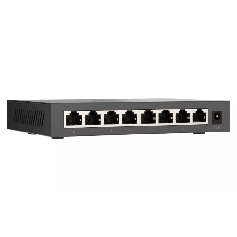 QNAP QSW-1108-8T-R2 przełącznik sieciowy Niezarządzalny 2.5G Ethernet (100/1000/2500) Desktop Czarny
