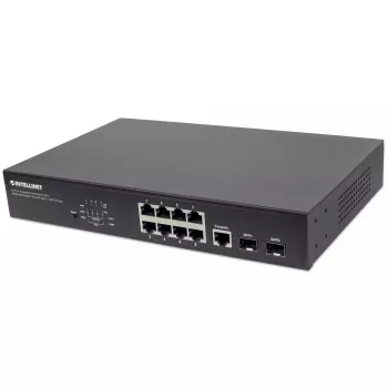 Przełącznik zarządzany Intellinet 8-portowy Gigabit Ethernet PoE+ z 2 portami SFP