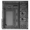 Obudowa PC Akyga AK13BK Micro Tower — ATX/Micro-ATX, 3 wnęki 3,5 cala, 3 wnęki 2,5 cala, zasilacz na górze, USB 3.2 Gen1×2, maks. długość GPU 385 mm, czarna