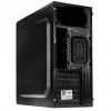Obudowa PC Akyga AK13BK Micro Tower — ATX/Micro-ATX, 3 wnęki 3,5 cala, 3 wnęki 2,5 cala, zasilacz na górze, USB 3.2 Gen1×2, maks. długość GPU 385 mm, czarna