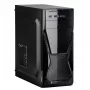 Obudowa PC Akyga AK13BK Micro Tower — ATX/Micro-ATX, 3 wnęki 3,5 cala, 3 wnęki 2,5 cala, zasilacz na górze, USB 3.2 Gen1×2, maks. długość GPU 385 mm, czarna
