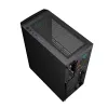 Obudowa PC GEMBIRD Fornax 400X Midi Tower Czarna — ATX, szkło hartowane, wentylatory RGB, 4 wnęki 2,5 cala, 2x USB 3.0