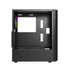 Obudowa PC GEMBIRD Fornax 400X Midi Tower Czarna — ATX, szkło hartowane, wentylatory RGB, 4 wnęki 2,5 cala, 2x USB 3.0