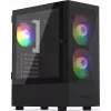 Obudowa PC KRUX VAKO KRX0132 ATX czarna — hartowane szkło, RGB, obsługuje Mini‑ATX, GPU do 31 cm, chłodzenie CPU do 15,9 cm