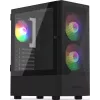 Obudowa PC KRUX VAKO KRX0132 ATX czarna — hartowane szkło, RGB, obsługuje Mini‑ATX, GPU do 31 cm, chłodzenie CPU do 15,9 cm