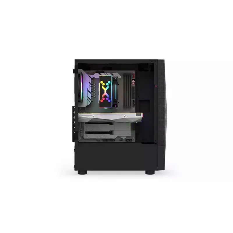 Obudowa PC KRUX VAKO KRX0132 ATX czarna — hartowane szkło, RGB, obsługuje Mini‑ATX, GPU do 31 cm, chłodzenie CPU do 15,9 cm