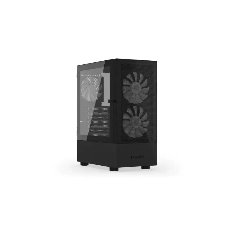 Obudowa PC KRUX VAKO KRX0132 ATX czarna — hartowane szkło, RGB, obsługuje Mini‑ATX, GPU do 31 cm, chłodzenie CPU do 15,9 cm