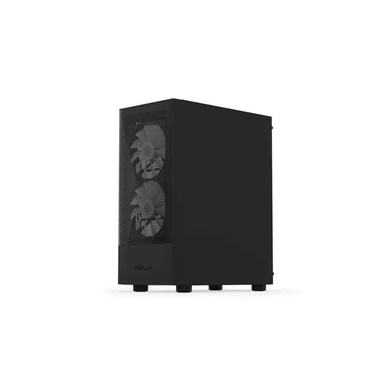 Obudowa PC KRUX VAKO KRX0132 ATX czarna — hartowane szkło, RGB, obsługuje Mini‑ATX, GPU do 31 cm, chłodzenie CPU do 15,9 cm