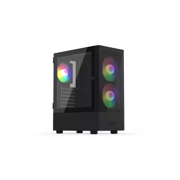 Obudowa PC KRUX VAKO KRX0132 ATX czarna — hartowane szkło, RGB, obsługuje Mini‑ATX, GPU do 31 cm, chłodzenie CPU do 15,9 cm