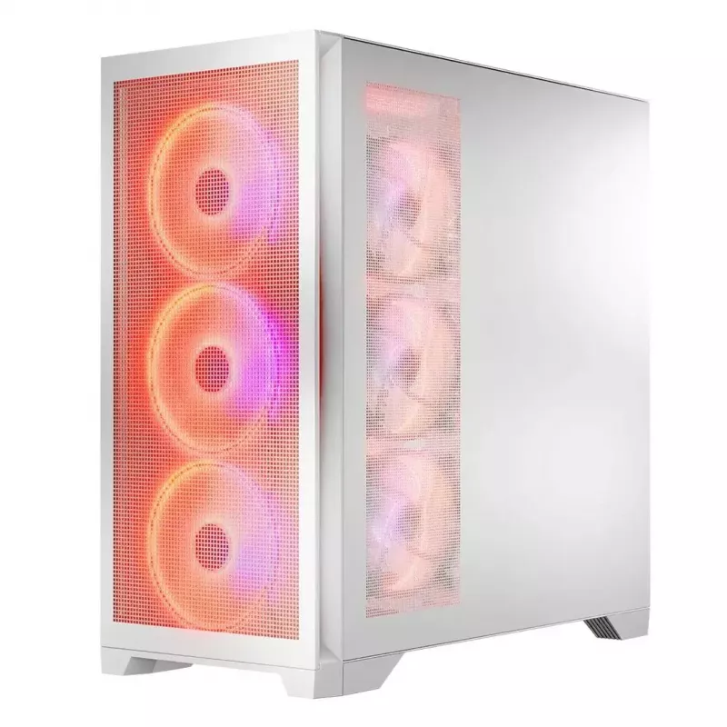 Obudowa PC MODECOM VOLCANO EXPANSE S APEX ARGB Midi Tower Biała — szkło hartowane, ARGB, obsługa micro ATX, GPU do 430 mm