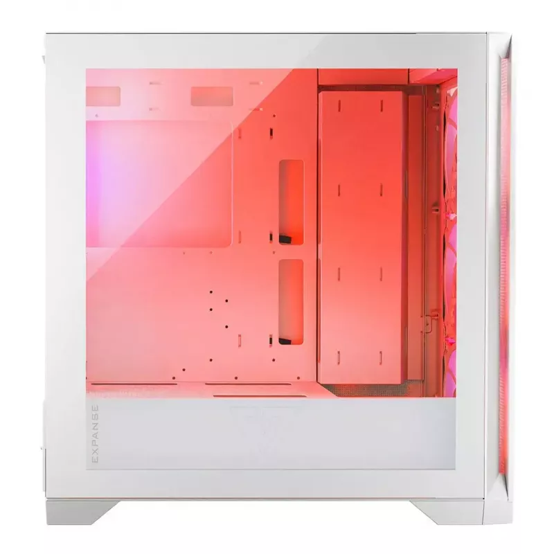 Obudowa PC MODECOM VOLCANO EXPANSE S APEX ARGB Midi Tower Biała — szkło hartowane, ARGB, obsługa micro ATX, GPU do 430 mm