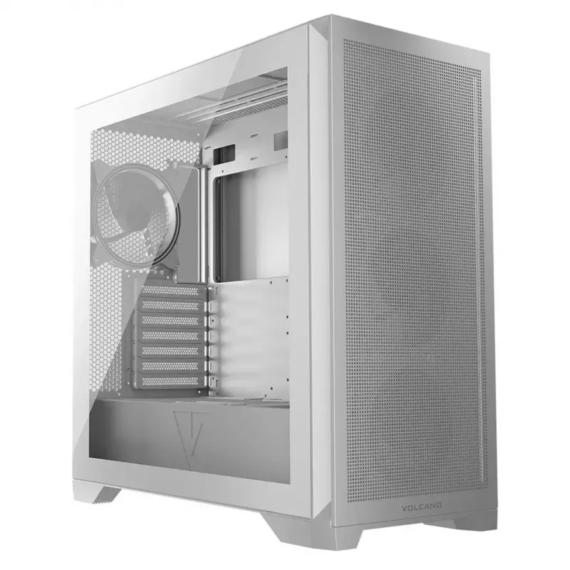 Obudowa PC MODECOM VOLCANO EXPANSE S APEX ARGB Midi Tower Biała — szkło hartowane, ARGB, obsługa micro ATX, GPU do 430 mm