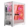 Obudowa PC MODECOM VOLCANO EXPANSE S APEX ARGB Midi Tower Biała — szkło hartowane, ARGB, obsługa micro ATX, GPU do 430 mm