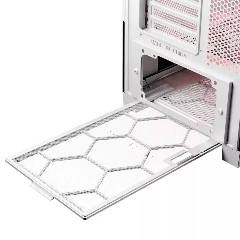 Obudowa PC MODECOM VOLCANO EXPANSE S APEX ARGB Midi Tower Biała — szkło hartowane, ARGB, obsługa micro ATX, GPU do 430 mm