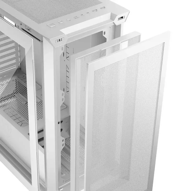 Obudowa PC MODECOM VOLCANO EXPANSE S APEX ARGB Midi Tower Biała — szkło hartowane, ARGB, obsługa micro ATX, GPU do 430 mm