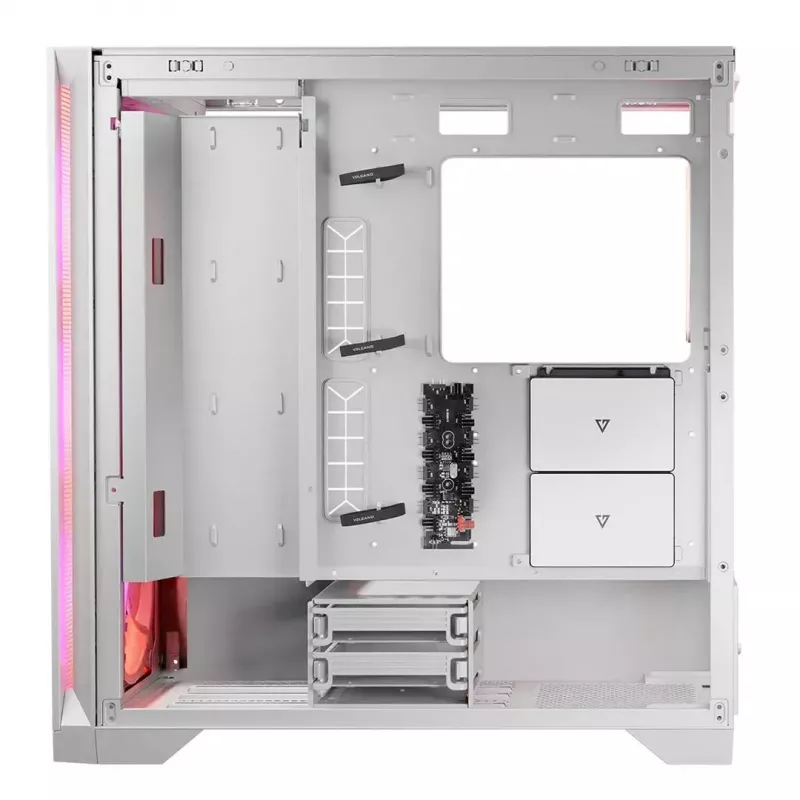 Obudowa PC MODECOM VOLCANO EXPANSE S APEX ARGB Midi Tower Biała — szkło hartowane, ARGB, obsługa micro ATX, GPU do 430 mm