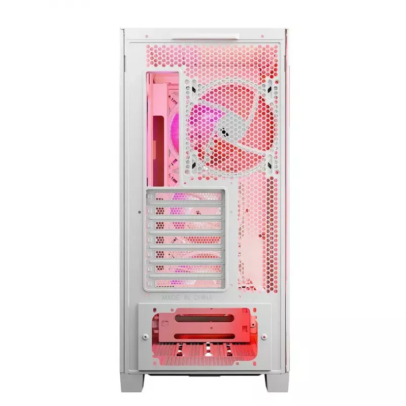 Obudowa PC MODECOM VOLCANO EXPANSE S APEX ARGB Midi Tower Biała — szkło hartowane, ARGB, obsługa micro ATX, GPU do 430 mm