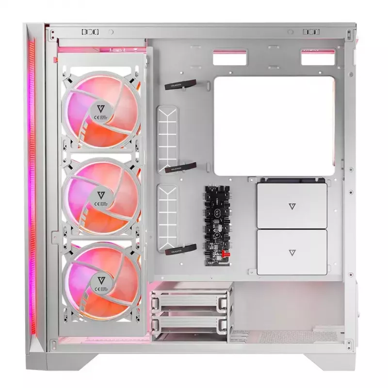 Obudowa PC MODECOM VOLCANO EXPANSE S APEX ARGB Midi Tower Biała — szkło hartowane, ARGB, obsługa micro ATX, GPU do 430 mm