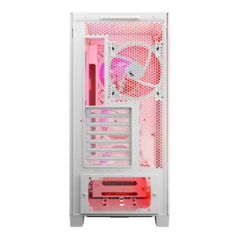 Obudowa PC MODECOM VOLCANO EXPANSE T APEX ARGB MIDI Biała — szkło hartowane, ARGB, USB-C, obsługa micro-ATX, GPU do 430 mm