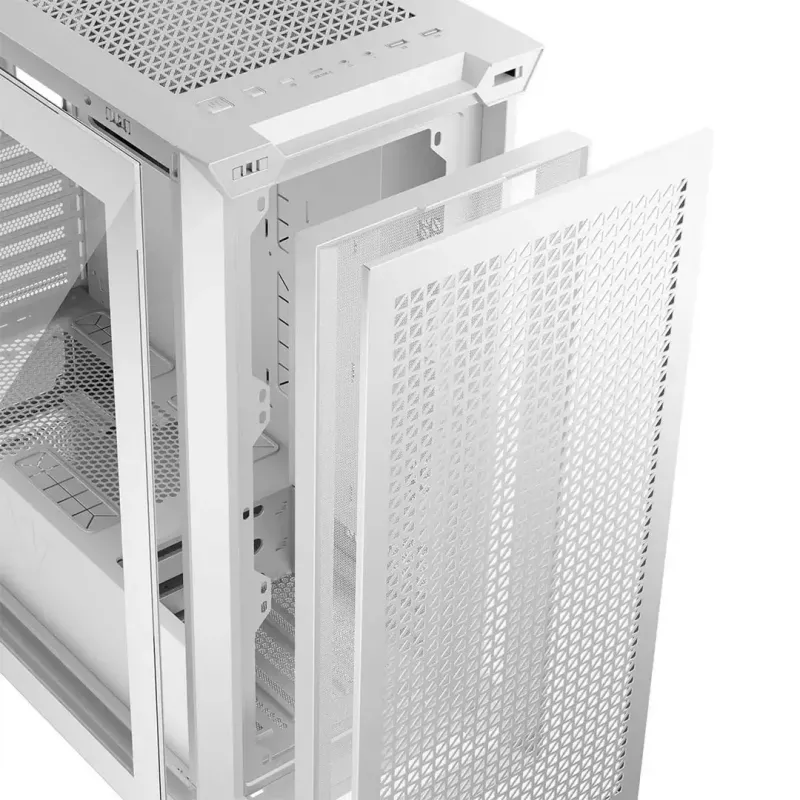 Obudowa PC MODECOM VOLCANO EXPANSE T APEX ARGB MIDI Biała — szkło hartowane, ARGB, USB-C, obsługa micro-ATX, GPU do 430 mm