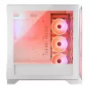 Obudowa PC MODECOM VOLCANO EXPANSE T APEX ARGB MIDI Biała — szkło hartowane, ARGB, USB-C, obsługa micro-ATX, GPU do 430 mm