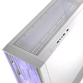 Obudowa komputerowa MODECOM Volcano Perun Apex ARGB biała — Midi Tower, szkło hartowane, ARGB, USB-C, obsługa micro ATX, GPU do 39 cm
