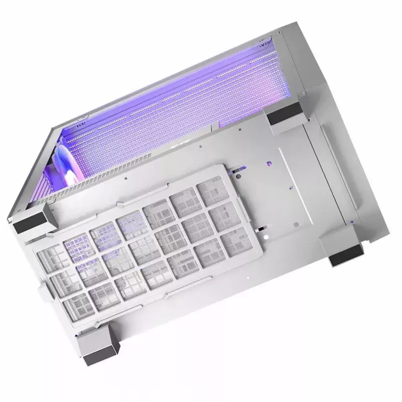 Obudowa komputerowa MODECOM Volcano Perun Apex ARGB biała — Midi Tower, szkło hartowane, ARGB, USB-C, obsługa micro ATX, GPU do 39 cm