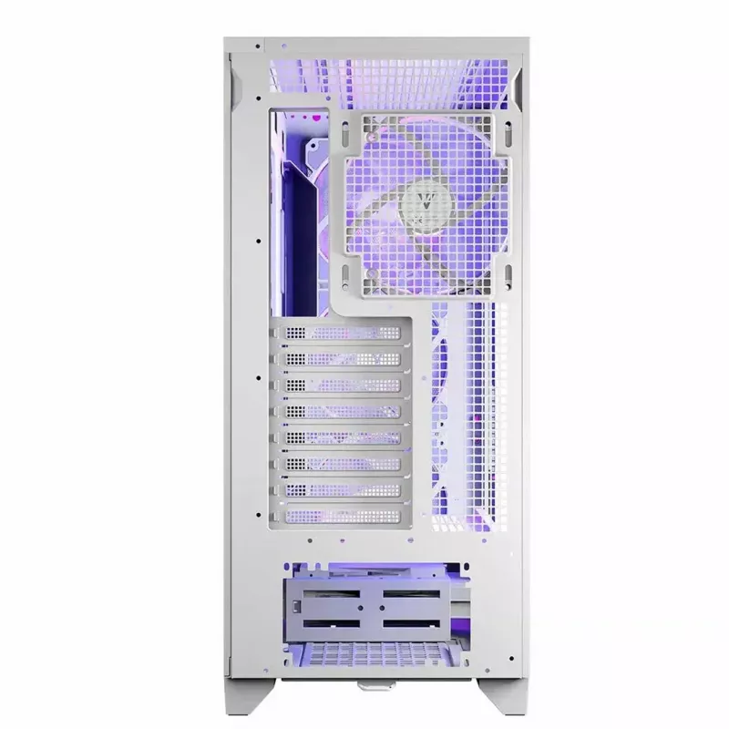 Obudowa komputerowa MODECOM Volcano Perun Apex ARGB biała — Midi Tower, szkło hartowane, ARGB, USB-C, obsługa micro ATX, GPU do 39 cm