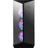 MSI MPG GUNGNIR 110R Mid Tower Obudowa gamingowa do komputera Czarna, USB 3.2 Gen2 Type C, 4 wentylatory 120 mm ARGB, Synchronizacja Mystic Light, Kontroler ARGB 1 na 6, 2 panele ze szkła hartowanego, ATX, mATX, mini-ITX